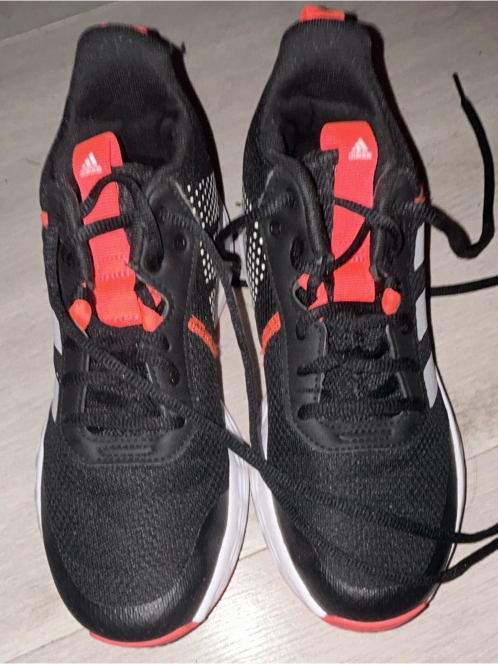 adidas Kids Black and Red Lightweight Sneakers